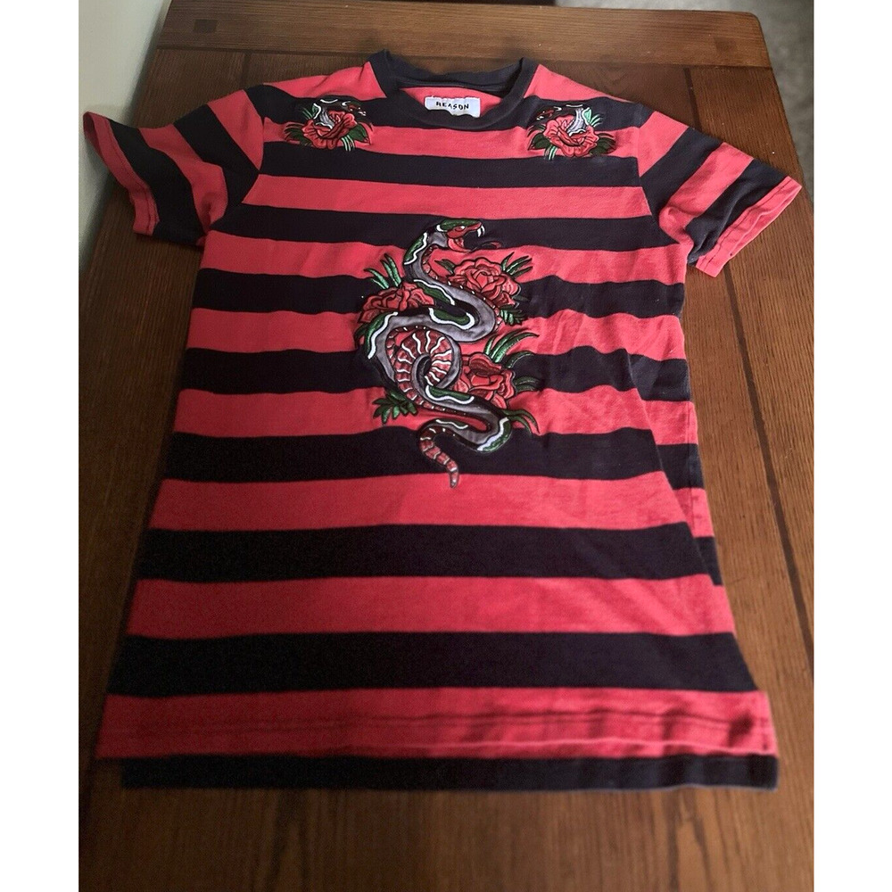 Men’s Reason Brand Embroidered Polo Shirt Size Small